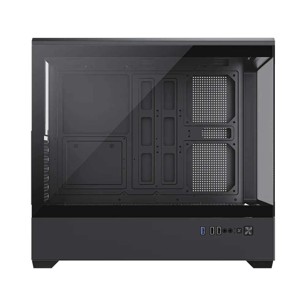 CARCASA SPACER - gaming, Middle Tower, ATX, "NAUTILUS", fara sursa, sticla securizata, USB 3.0 x 1, USB 2.0 x 2, HD-Audio, Jack 3.5mm x 1, black "SPCS-GC-NAUTILUS-BK" — miniatură