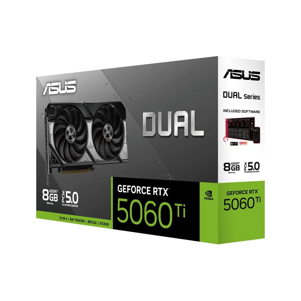 Placa video nVidia GeForce RTX 5060 Ti DUAL 8GB GDDR7 128 bit "90YV0MP3-M0NA00" — miniatură