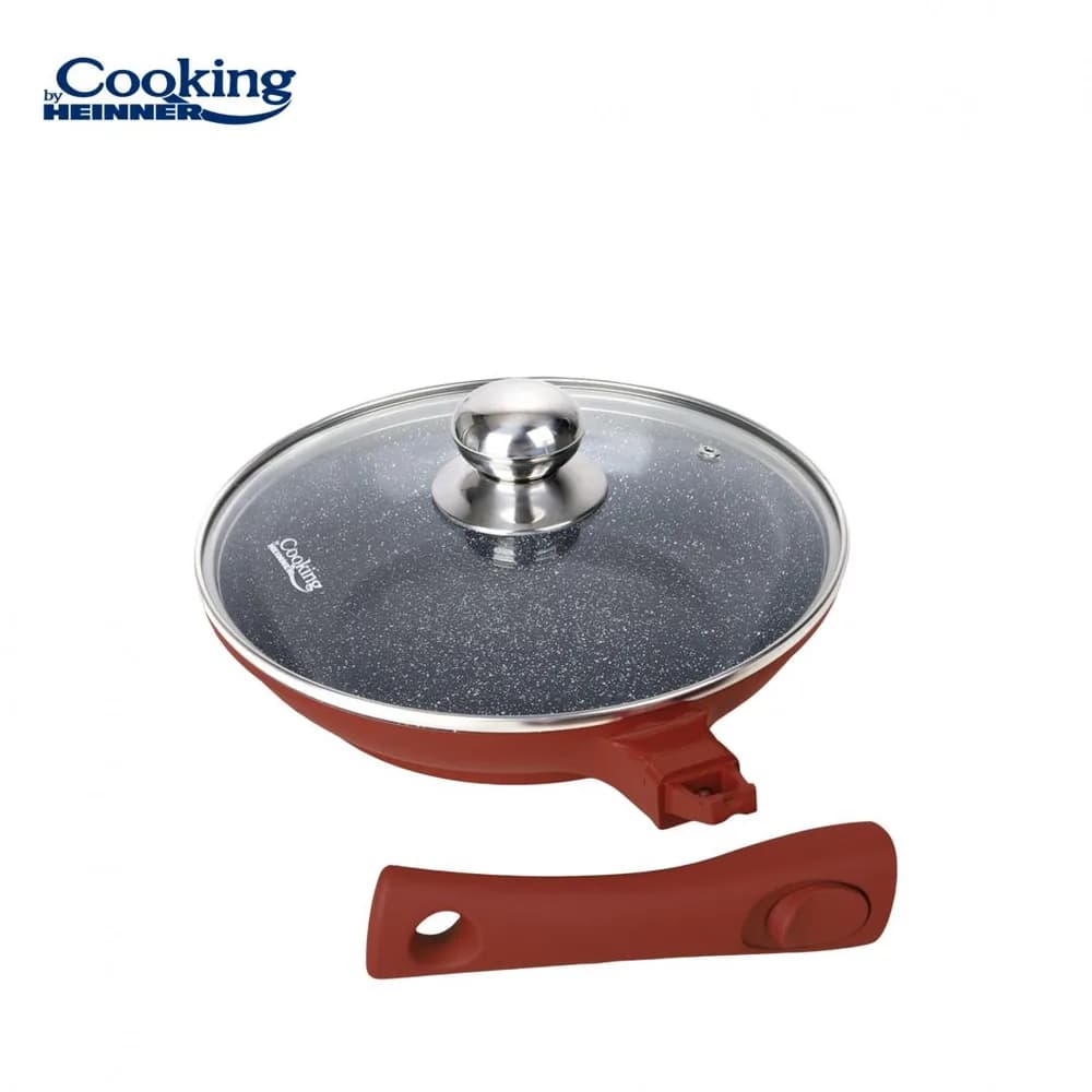 TIGAIE ALUMINIU TURNAT + CAPAC 24x4.8 CM, CALABRIA, COOKING BY HEINNER — miniatură