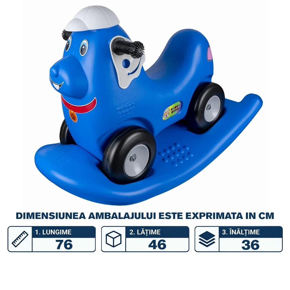 Catel balansoar 2 in 1, albastru - ROBENTOYS — miniatură