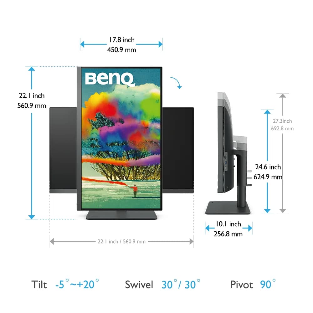 Monitor LED PD2705U 27" 3840x2160px 5ms Black "9H.LKDLA.TBE" — miniatură