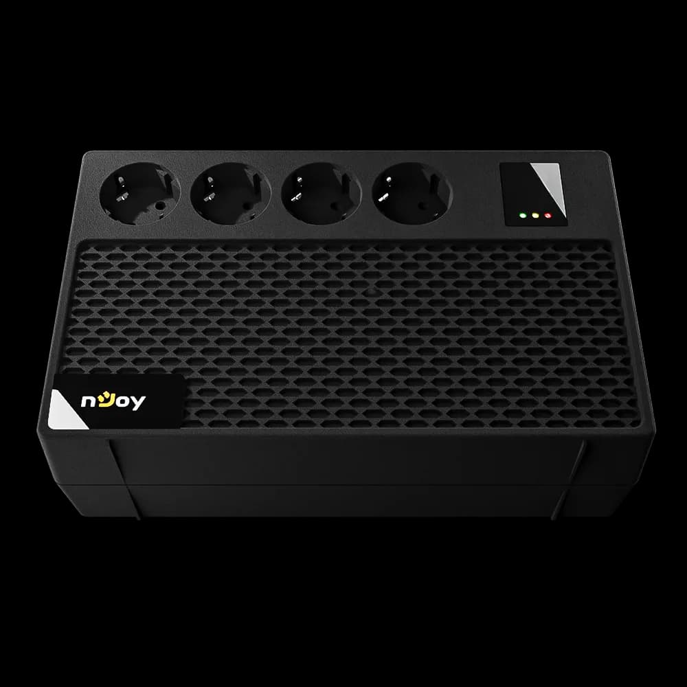 UPS nJoy Renton 650 Plus, 650VA / 360W, 4x prize Schuko conectate la baterie, fara display LCD, tensiune nominala de intrare 230V Caracteristici Stabilizator (AVR) de tip Boost and Buck Functie auto-restart la revenirea tensiunii electrice Functie de incarcare in mod oprit Functie de pornire la