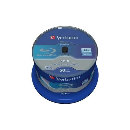 BD-R VERBATIM 25GB, VITEZA 6X, WHITE BLUE SURFACE, SPINDLE, 50 BUC, "43838"