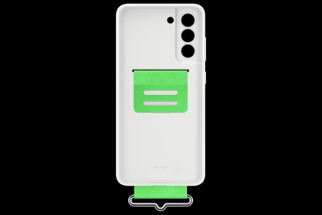 Galaxy S21 FE; Silicone Cover with Strap; White "EF-GG990TWEGWW"