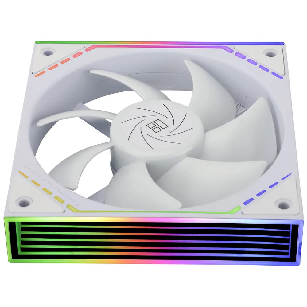 VENTILATOR Thermalright "TL-M12W", 120mm, 1500 RPM, S-FDB Bearing, 47.6 CFM, LED ARGB, 4pin PWM, alb, "TL-M12W" — miniatură