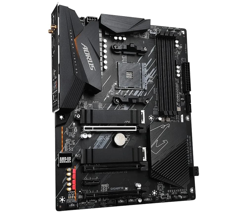 Gigabyte Main Board desktop B550 AORUS ELITE AX V2 AM4, 4xDDR4, 3xPCIe x16, 1xPCIe X1, 2xM.2, 4xSATAIII, 2xUSB3.2 Gen2, 5x USB3.2 Gen1,1xUSB Type-C, 6xUSB 2.0/1.1, ATX "B550_AORUS_ELITE_AX_V2" — miniatură