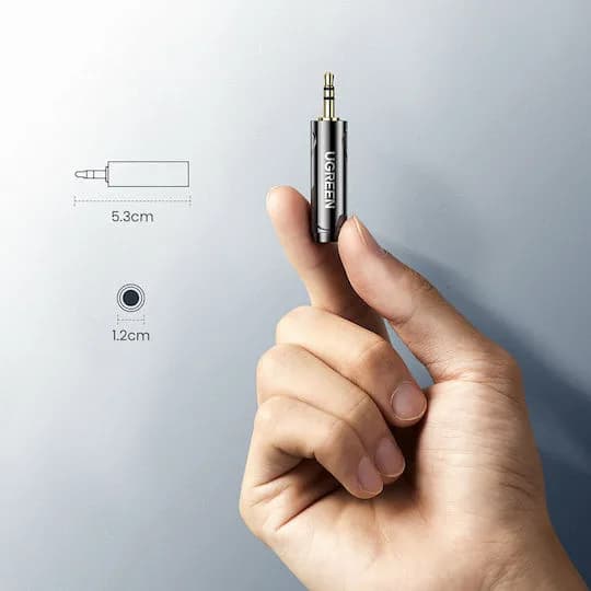 ADAPTOR audio Ugreen, "AV168" jack 3.5 mm (T) la 6.35 mm(M), negru "60711" - 6957303867110 — miniatură