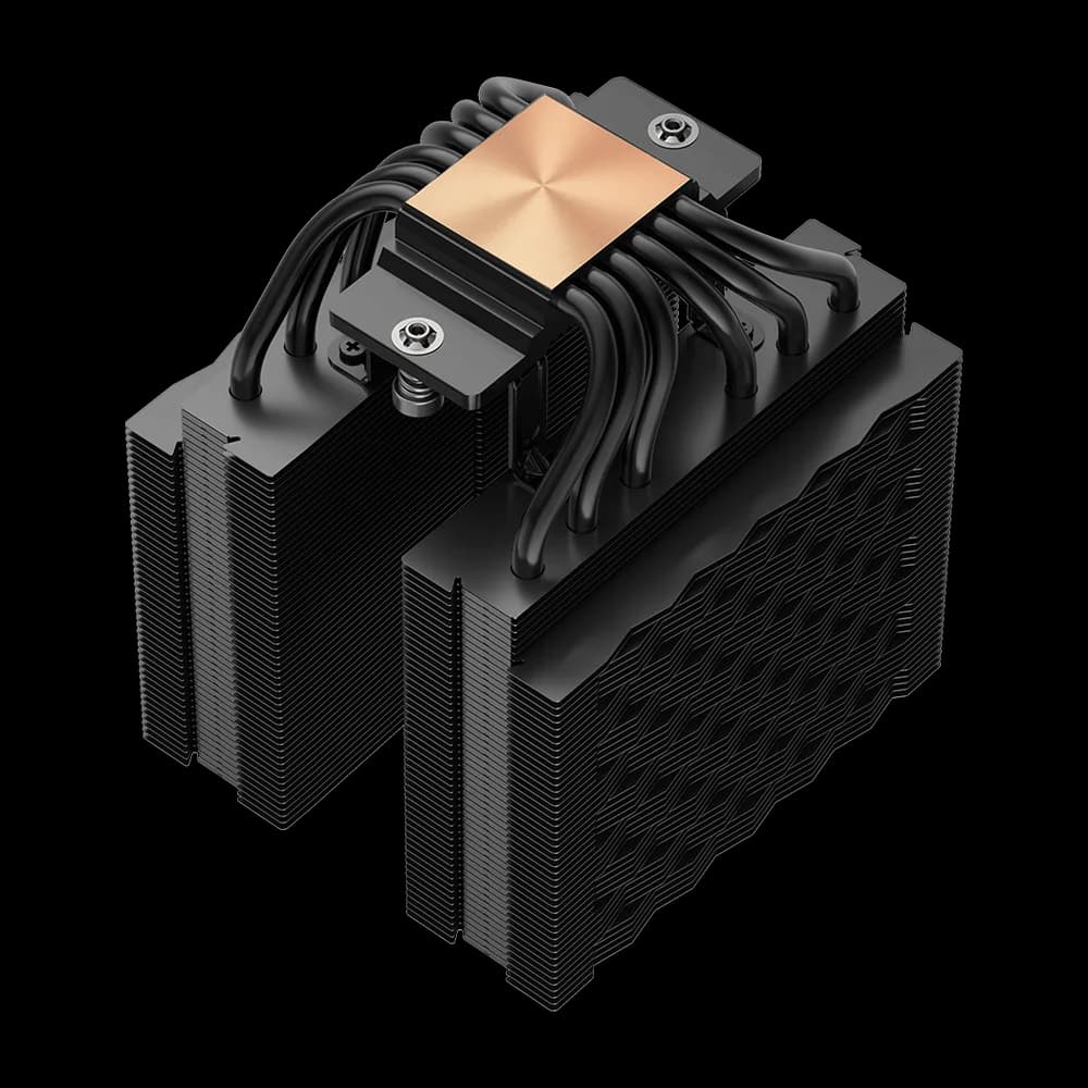 COOLER PCCooler "RT620 Pro TC ARGB" skt. Intel si AMD, racire cu aer, vent. 2 x 120mm, 500 - 2200 rpm, 6 heatpipes, inaltime 158mm, iluminare ARGB,"RT620Pro TC ARGB BK" — miniatură