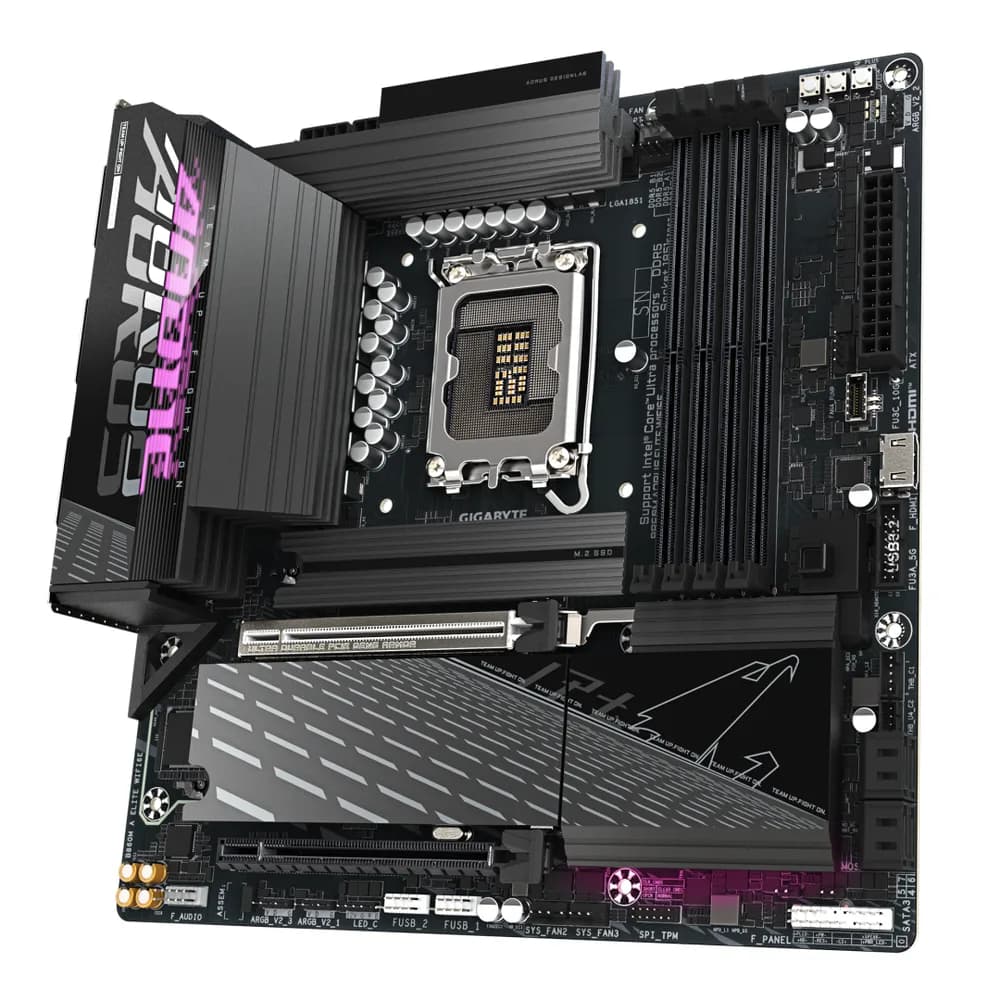 Placa de baza Gigabyte B860M AORUS ELITE WIFI6E, Socket 1851, DDR5, Micro-ATX — miniatură