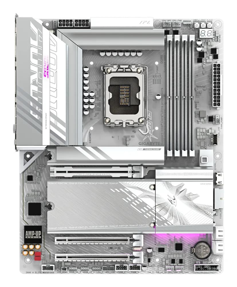 Placa de baza GIGABYTE Z890 Aorus Elite WF7 ICE Mainboard, Sockel LGA 1851, Intel Z890, ATX, DDR5 "Z890 AORUS ELITE WIFI7 ICE" — miniatură
