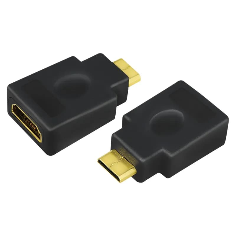 ADAPTOR video LOGILINK, Mini-HDMI (Type C)(T) la HDMI (M), conectori auriti, rezolutie maxima 4K UHD (3840 x 2160) la 30 Hz, negru, "AH0009"