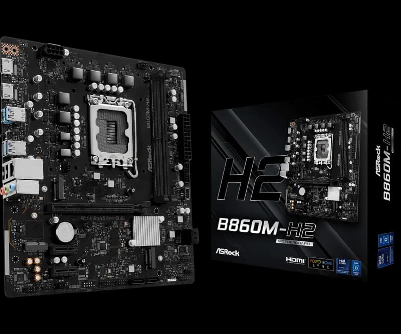 Placa de baza ASRock B860M-H2, LGA 1851, DDR5, Micro-ATX