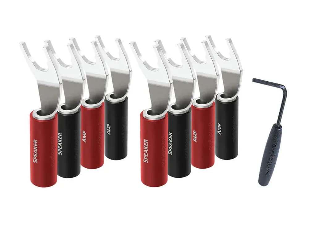 Mufe spada Audioquest SureGrip 100, silver plated, set 8 buc