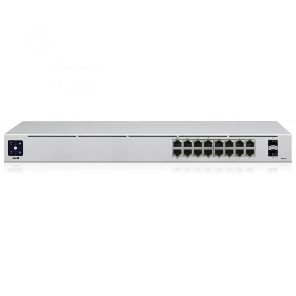 SWITCH PoE UBIQUITI, "UNIFI SWITCH 16"port Gigabit x 16, SFP SFP x 2, managed, rackabil, carcasa metalica, "USW-16-POE"