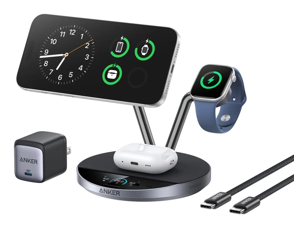 Alimentator retea Anker "Prime",Wireless Charging Station,3-in-1, MagGo, AirCool, Dock Stand, Negru "B25X7G11"-0194644268039 — miniatură