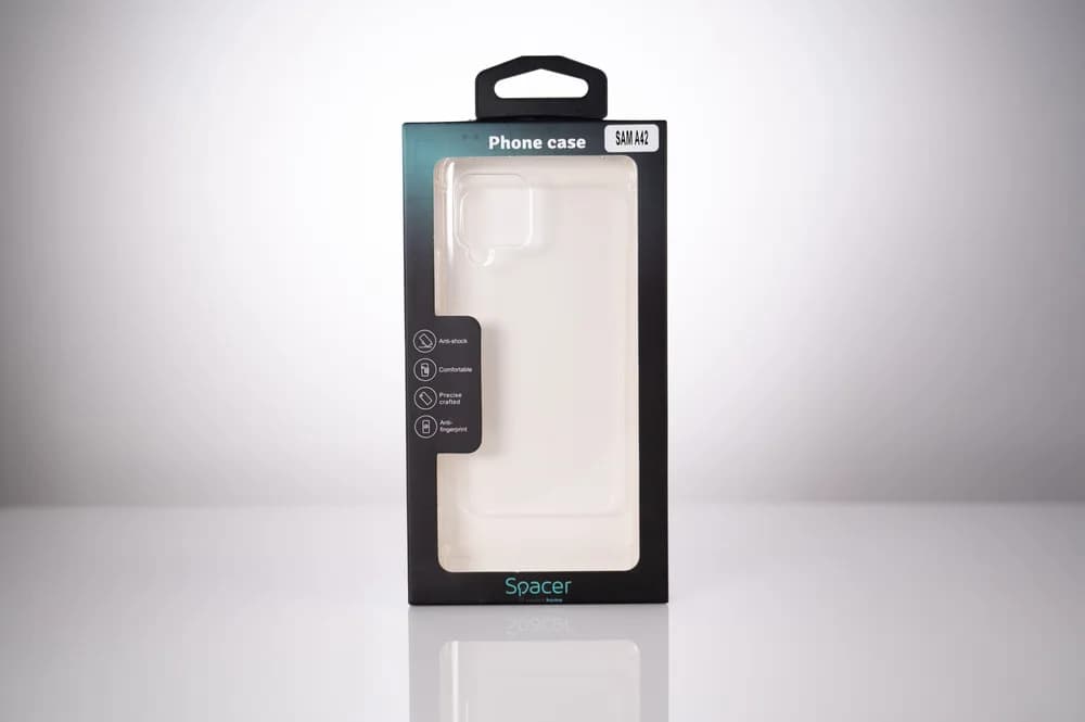 Husa Samsung Galaxy A42 Spacer, transparenta, grosime 1.5mm, protectie suplimentara antisoc la colturi, material flexibil TPU "SPPC-SM-GX-A42-CLR" — miniatură