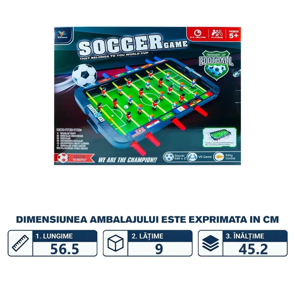 Joc Fotbal de masa, 55.5x7.6x45 cm — miniatură