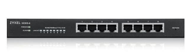 ZYXEL | GS1915-8-EU0101F | GS1915-8 | Switch | Smart Managed Standalone/ Nebula Cloud | Layer 2 | Porturi 8 Gigabit | Fanless, "GS1915-8-EU0101F"