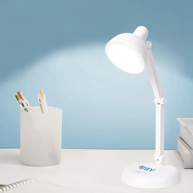 LAMPA BIROU LED Iggy,100 lumen,3 trepte intens lum,buton tactil on/off,mat ABS,conec: cablu USB inclus/3 baterii AA (neincluse),durata viata bec LED 50000h,alb "IGDL-LED-LAMP" — miniatură