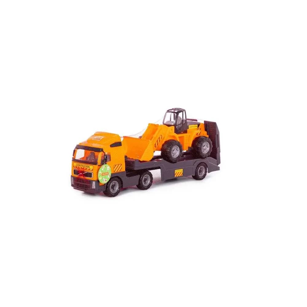 Trailer+excavator - Volvo PowerTruck, 89x19x25 cm, Wader — miniatură