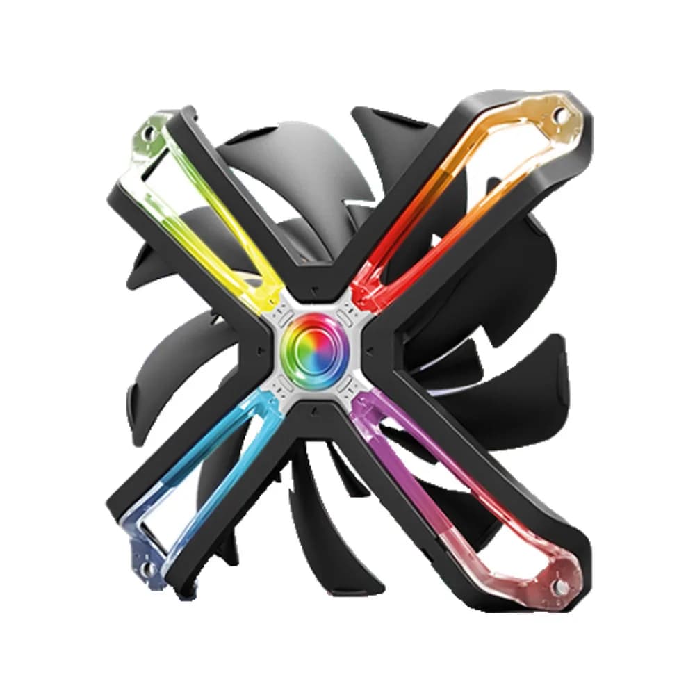 Ventilator Zalman "SF120", 120mm, 1500 RPM, FDB bearing, 54 cfm, RGB, 3-pin, 4-pin PWM, negru, "ZM-SF120"