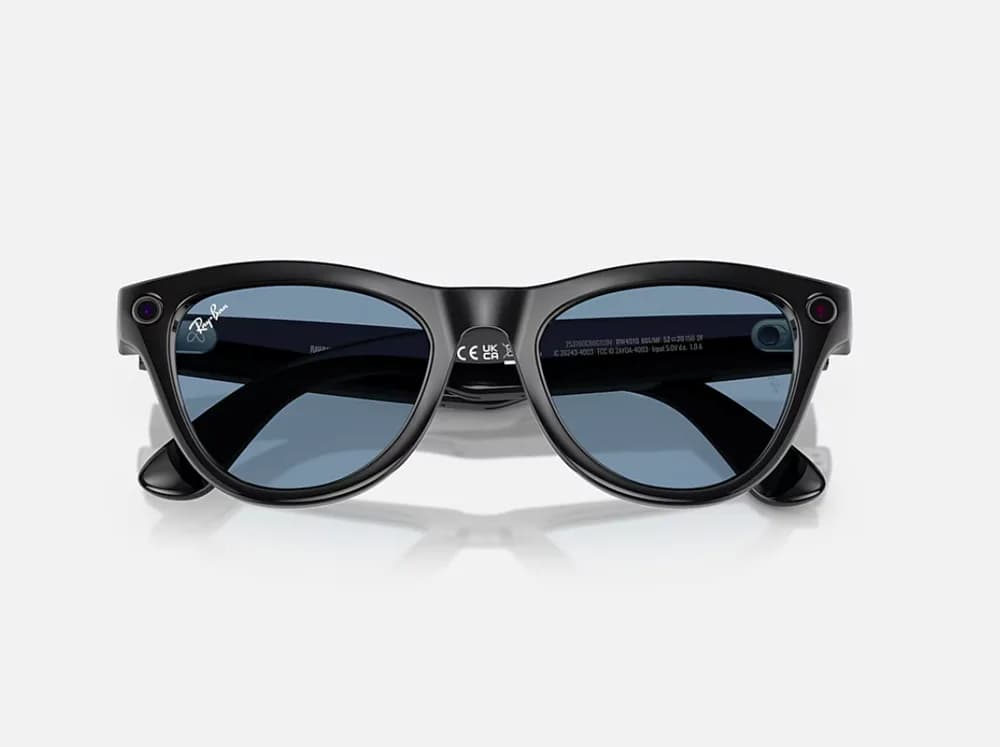 Ray-Ban Meta Sunglasses Skyler (Gen 1) RW4010 601/MF 52 Shiny Black / Clear Cerulean Blue — miniatură