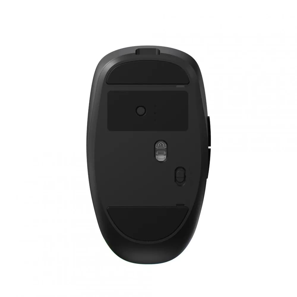 Mouse wireless AirFlow 2.4G+BT cu mod dual, cu receptor dual USB-A +USB-C; Reincarcabil USB-C, LED frontal Mod: 2.4G + Bluetooth Număr cheie: 6 Material: ABS Culoare: Negru complet DPI: 800-1200-1600, Clic silențios pentru butonul L-R, Interfață: Receptor dual USB-A + TYPE-C — miniatură