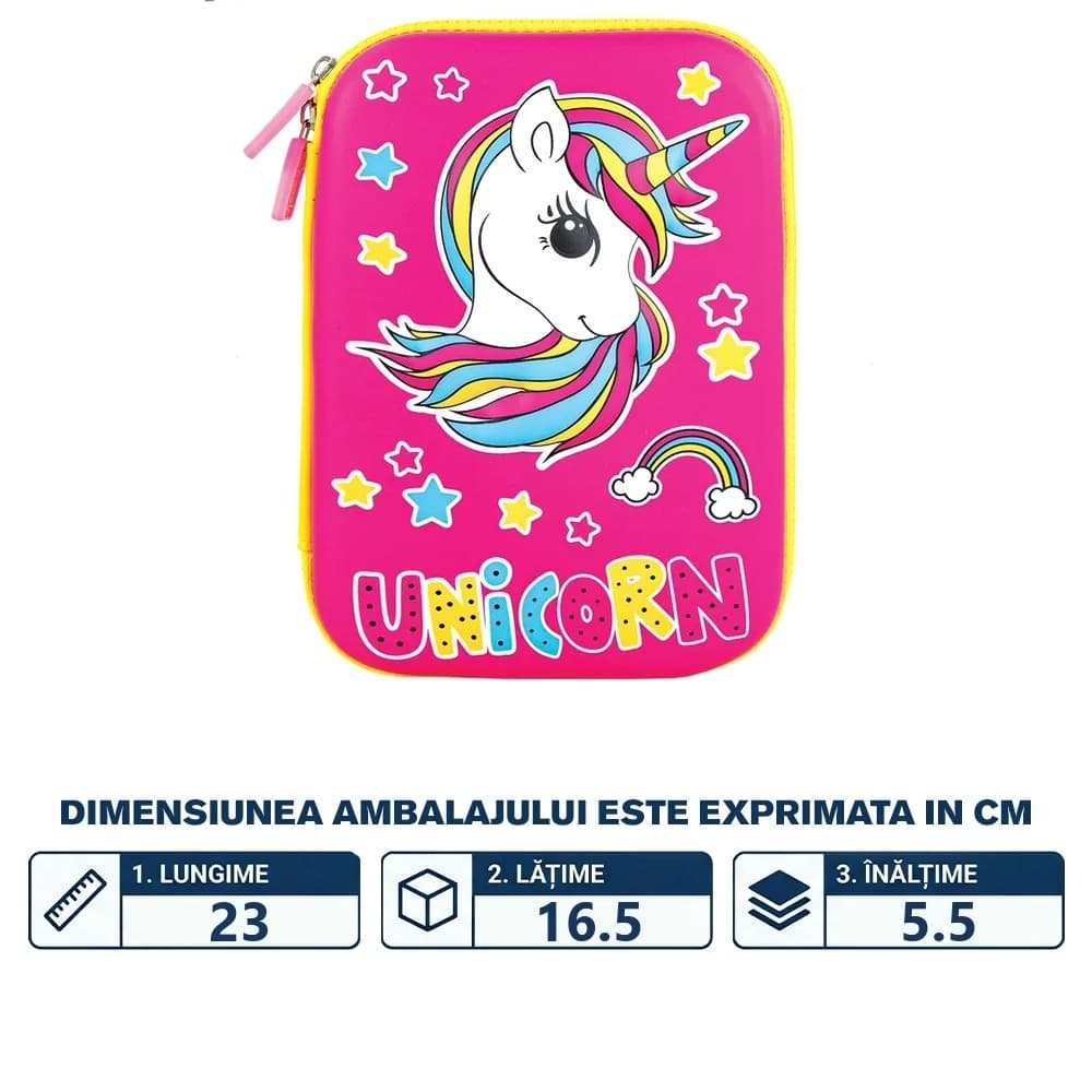 Penar neechipat 3D, UNICORN, 22.5x15.5x5.2 cm - S-COOL — miniatură