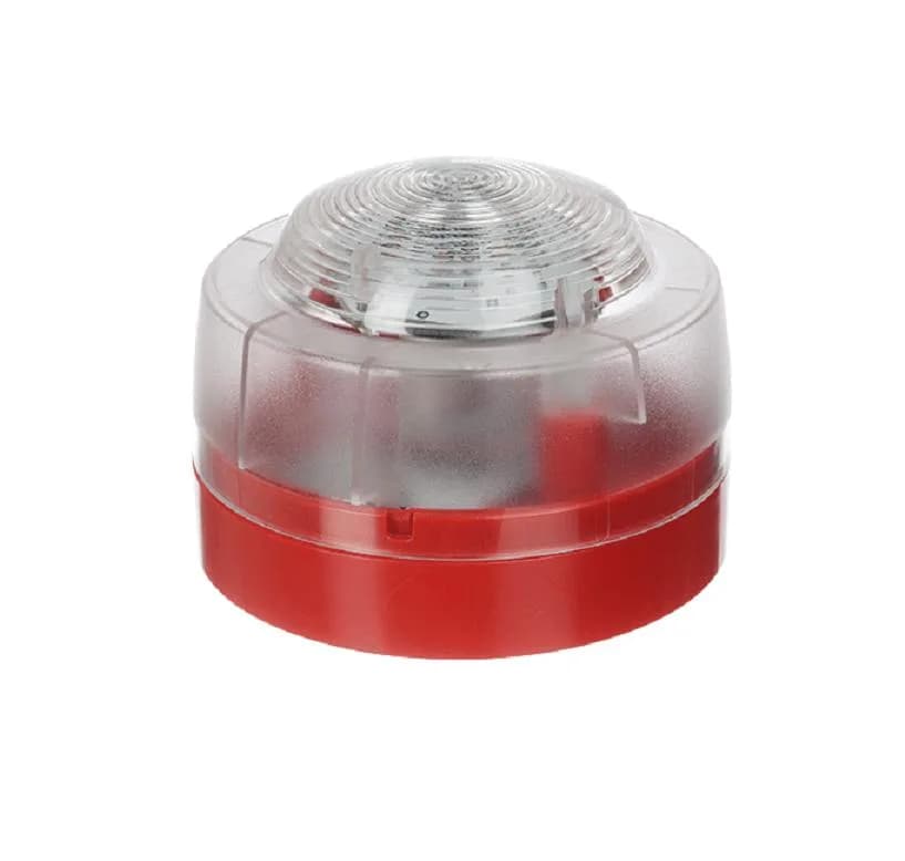 Honeywell Flash cu lentila transparenta;Tensiune de operare: 12 - 29 V DC; Consum: 26 mA @ 29 V dc; Rata flash: 0.5 Hz; Culoare LED: alb; Lentila: PC transparenta; Carcasa: PC-ABS rosu; Grad protectie: IP21C; Certificare: EN54-23; Temperatura de functionare: intre -25°C si +70°C; Umiditate: 93% ±3%