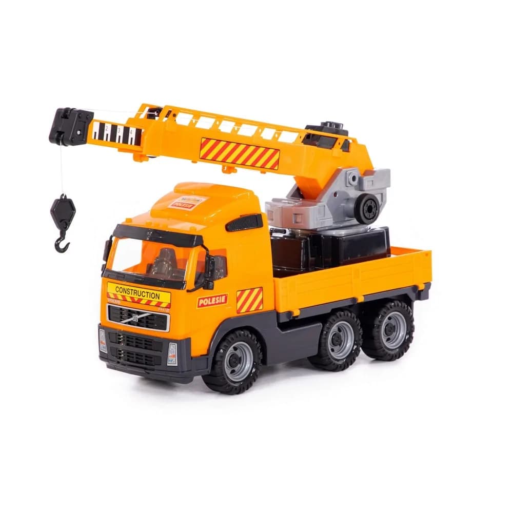 Camion cu macara - Volvo PowerTruck, 72x19x32 cm, Wader — miniatură