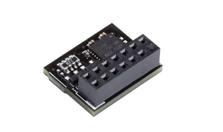 ASUS TPM-SPI Securely Sore Key Windows 11 Improve your Computer's Security The TPM-SPI card securely store keys, digital certificates, passwords, and data. It helps enhance the network security, protects digital identities, and ensures platform integrity. Designed with 14-1 pin and SPI interface — miniatură
