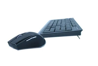 MediaRange Wireless keyboard and 5-button optical mouse set, QWERTY (UK), black "MROS104-UK" — miniatură