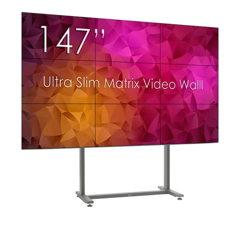 Solutie Videowall 3x3 Vogel's FVW3355 cu baza fixa, 9 Display-uri SWEDX UMX-49K8 si Controller / Matrice MXB29VM