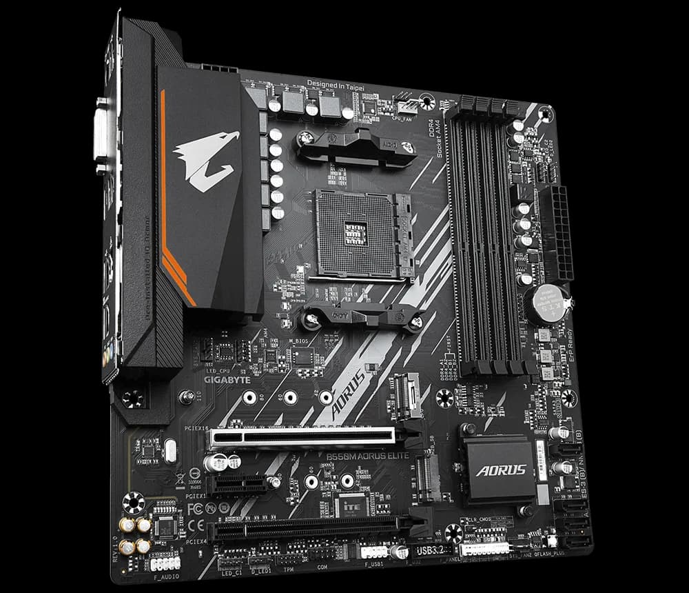 PLACA de BAZA Gigabyte "B550M AORUS ELITE", skt AM4, mATX, AMD B550, 4 x DDR4, max. 128 GB, 4 x SATA, 1 x M.2, 7.1, "B550M AORUS ELITE"