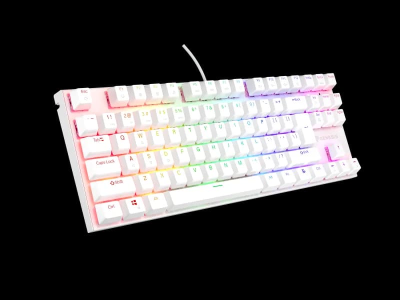 Tastatura Mecanica Gaming Genesis Thor 303 TKL, RGB, USB, Alb