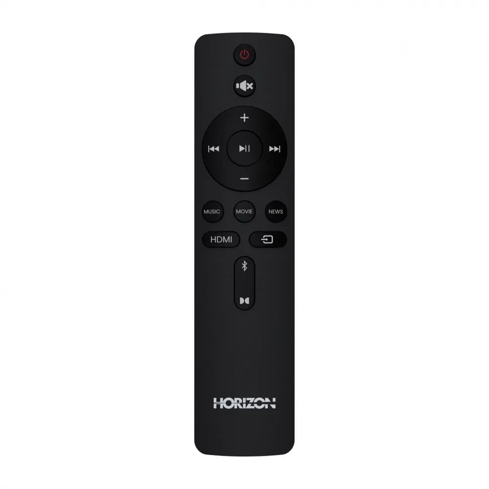 SOUNDBAR HORIZON HAV-S5950W / System 2.1 / Max Audio Power 160W (40W x2 + 80W) / Digital Optical / AUX (3.5mm) / HDMI-ARC (CEC) / BT 5.4 / USB Playback / DOT-Matrix Display / Remote + Button Keys / Impedance: 6Ω x2 + 4Ω / Signal to Noise Ratio (SNR): 73dB / Wall-Mount Ready / Full Size / Titanium — miniatură