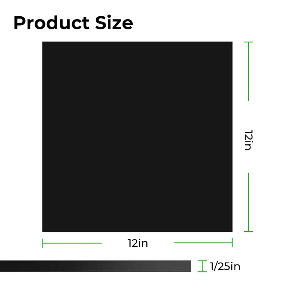 Material pentru gravare laser xTool 1 mm Black Opaque Glossy Acrylic Sheet Plexiglass (10 buc) — miniatură