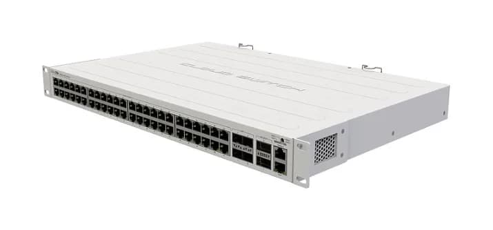 Switch Mikrotik 48 porturi gigabit, 4 sloturi 10G SFP+10G si 2 sloturi 40G QSFP+ CRS354-48G-4S+2Q+RM, Interfata: 48 x 10/100/1000, 4 x 10G SFP+, 2 x 40G QSFP+, Dimensiuni: 297 x 443 x 44 mm, Sistem de operare: RouterOS (License level 5) or SwitchOS, Consum maxim: 60w.