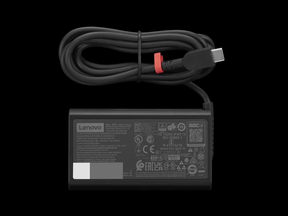 Incarcator Laptop Lenovo Slim USB-C 65W AC Adapter, 65W, Negru — miniatură