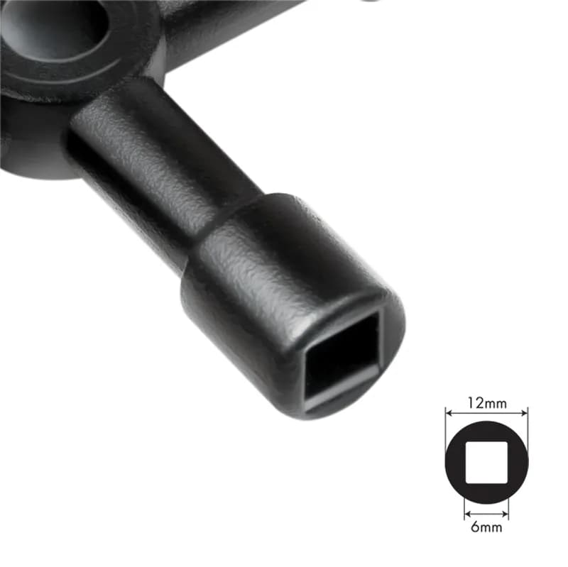 CHEIE UNIVERSALA in cruce Logilink, pentru cabinete, 4 tipuri de cheie, aliaj zinc, black, "WZ0072" — miniatură