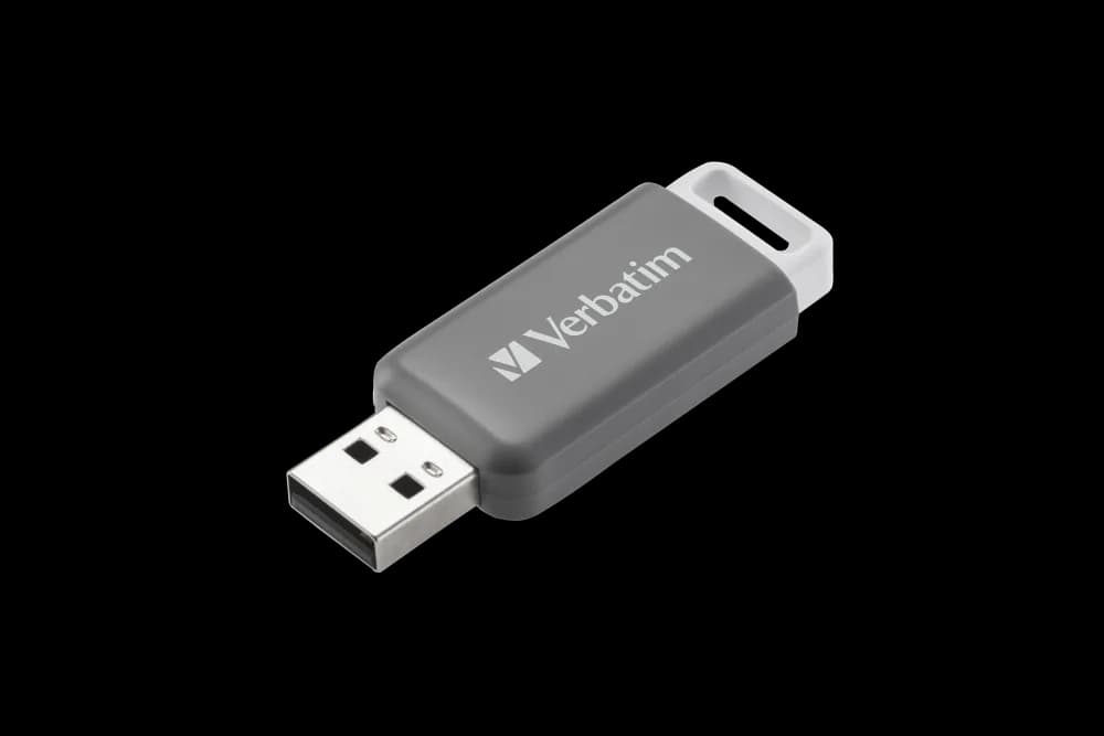 MEMORIE USB VERBATIM DATABAR 128GB USB 2.0, GRI "49456" — miniatură