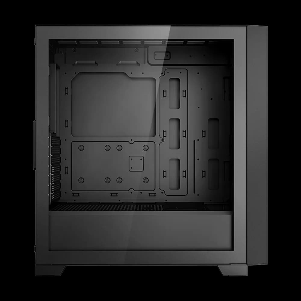 CARCASA PCCOOLER, Middle Tower, ATX, fara sursa, sticla securizata, 3 ventilatoare incluse, iluminare ARGB, negru, USB 3.2 gen 2 x 2, mic, audio, "C3D510 ARGB BK" — miniatură