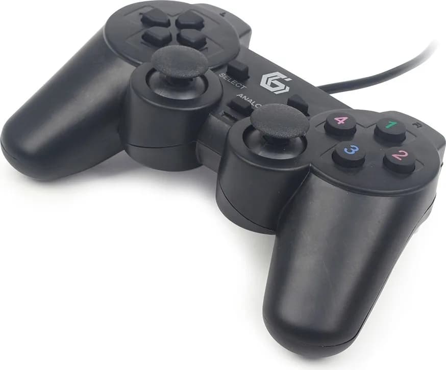 GAMEPAD cu fir GEMBIRD, 2x console, PC, USB, negru, "JPD-UDV2-01" — miniatură