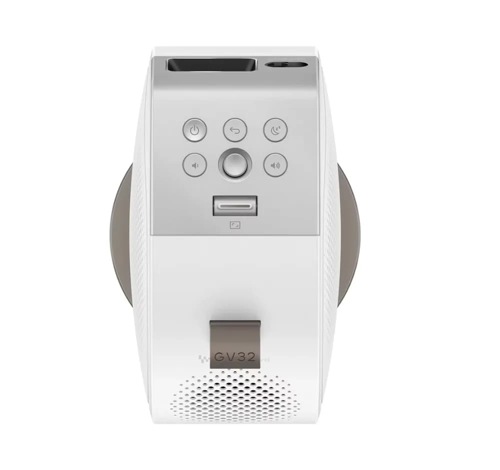 Videoproiector BenQ GV32, FHD home cinema, 500 lumeni, portabil, proiectare pe tavan, 16:9, 100.000:1, LED 20.000- 30.000 ore, HDMI, USB tip A, USB tip C, boxe 2*4W, Woofer 10W, telecomanda cu baterie, cablu 1.8 m, Smart Home, Google TV (Android 11) integrat, Bluetooth 5.0, AirPlay, Google Cast, 1.6 — miniatură