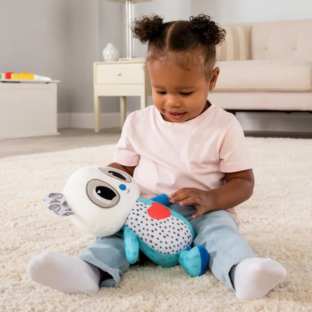 URSULET DE PLUS CU INIMA, LUMINI, SUNETE SI VIBRATII, LAMAZE — miniatură