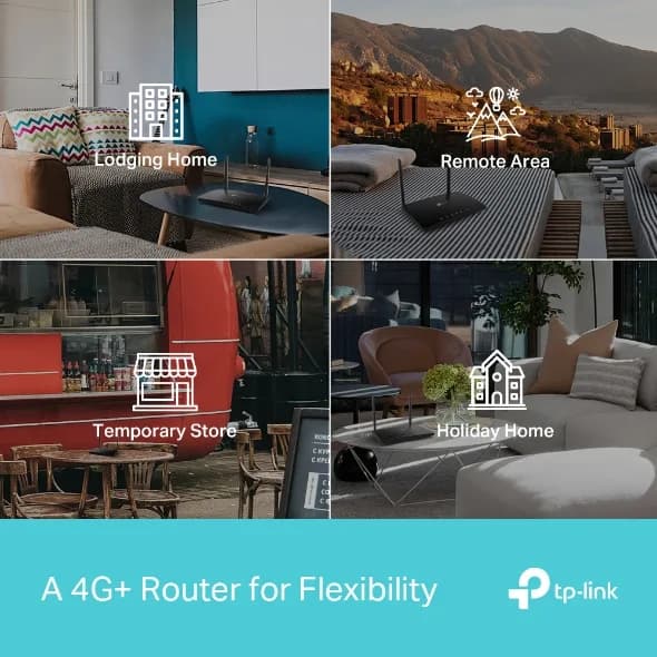 ROUTER TP-LINK wireless. 4G LTE (desktop), 1600Mbps. 3 porturi 10/100/1000Mbps + 1 WAN/LAN Gigabit, Dual Band "Archer MR600" — miniatură