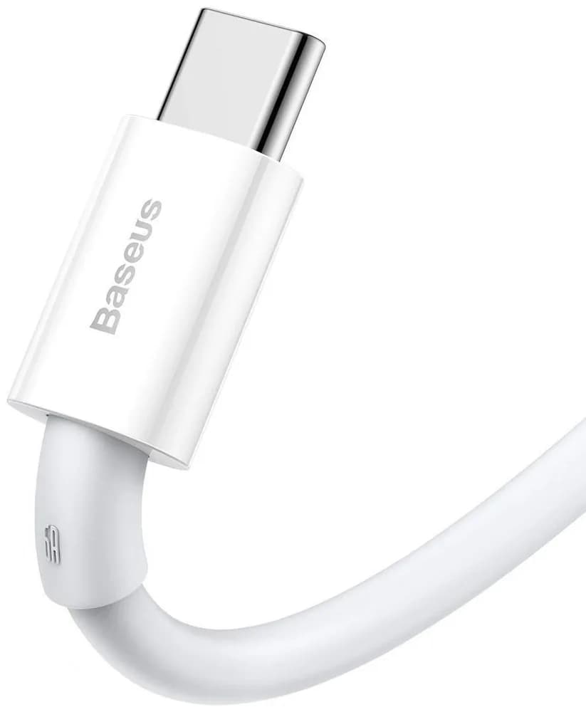 Cablu alimentare si date Baseus Superior, Fast Charging Data Cable pt. smartphone, USB la USB Type-C 66W, 2m, alb — miniatură