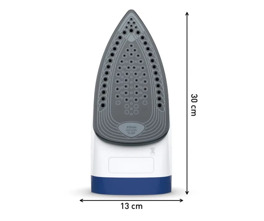 Fier de calcat Tefal Express Steam FV2838E0, 2400W, jet de abur 180 g/min, abur variabil 0-40 g/min, 270 ml, functie anticalcar, alb/albastru — miniatură