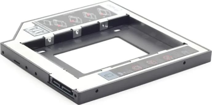 RACK intern GEMBIRD, tip caddy 9.5mm, 5.25 inch la 2.5 inch, S-ATA, interfata PC S-ATA, metal, negru, "MF-95-01"