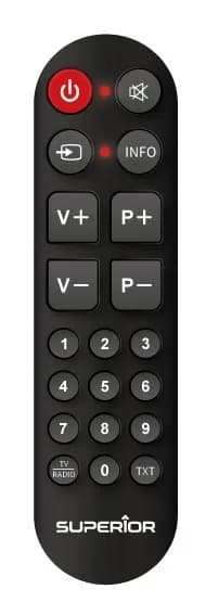 TELECOMANDA UNIVERSALA Superior, compatibila televizoare Samsung, LG, Philips, Sony, Panasonic, bateriile (2 x AAA) nu sunt incluse, negru "SUPTRB014" 44503088